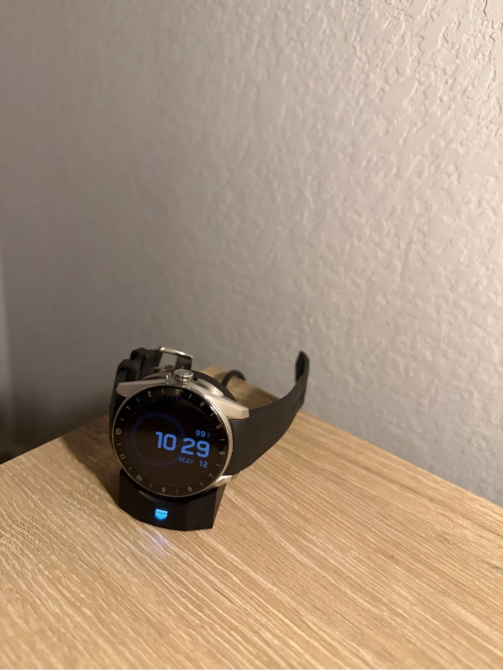 Tag Heuer Smartwatch with Black Band and Silver Case